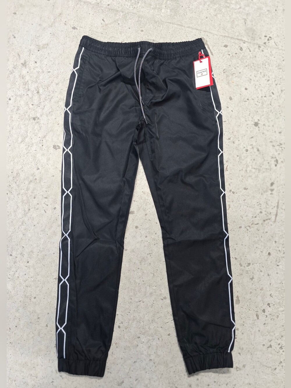 Black Joggers With White/Black Satin Trim By Hunter For Target
